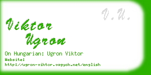 viktor ugron business card